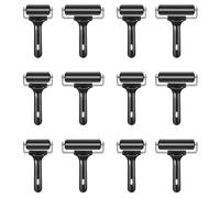 Uikdjgu 12Pcs for Crafting 2.2 and 4 Inch Roller Vinyl Roller Tool for Printing Printmaking Art Crafting Inking Blocks Stamping