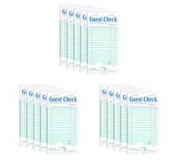 Uikdjgu 15 Pack Guest Check Books, Server Note Pads for Restaurant, Green Waiter Checkbook, Restaurant Order Pad 50 Sheets/Pack