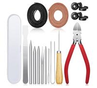 Uikdjgu 16 Pcs Glove Relacing Kit Needle Leather Cutter Scratch Awl Tool for Baseball Softball Mitt Repair Set 2