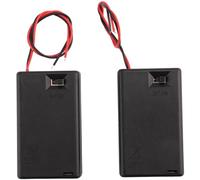 Uikdjgu 2 Pcs 3 x AAA 4.5V Battery Holder Case Box Wired ON/Off Switch w Cover
