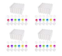 Uikdjgu 200 Strips Paint Pots Strips,300 Pots 2Ml/0.07 Oz Empty Paint Cup Pots with Lids, for Classrooms Paintings Art Festivals