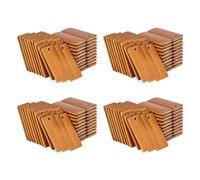 Uikdjgu 200Pcs 45X20mm Rectangle Wooden Tags for Keychain Rings, Bamboo Unfinished Wood Key Ring Tag