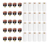 Uikdjgu 20Sets Billiard Cue Tips with Pool Cue Stick Ferrules 12mm Billiard Screw-on Tips Replacement for Nine Ball
