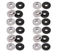 Uikdjgu 24Pcs Lock Nuts Flange for 9523 Nut Inner Outer Kit Angle Grinder Tool 2 Specifications-Toothless, Toothed