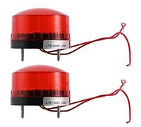 Uikdjgu 2X AC 220V Industrial LED Flash Strobe Light Accident Warning Lamp Red LTE-5061 De