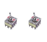 Uikdjgu 2X AC 380V 10A ON/Off/ON 3 Positions 12 Pin Latching Toggle Switch 4PDT