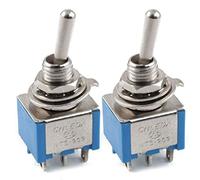 Uikdjgu 2X AC 3A/250V 6A/125V 6 Pin DPDT On/On 2 Position Mini Toggle Switch Blue