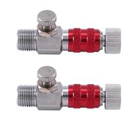 Uikdjgu 2X Airbrush Quick Release Air Control Fitting Adapter 1/8 Inch Threaded Hose Connection Adjustment Valve Tool SD-405R