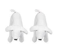 Uikdjgu 2X Leather Dog Mannequins Standing Position Dog Models Toys Pet Animal Shop Display Mannequin White M