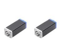 Uikdjgu 2X LED PowerCon AC Coupler Adapter Extender Connector High Quality Speakon Panel Mount Straight Adapter Blue to White