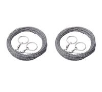 Uikdjgu 2X Mini Stainless Steel Wire Saw,Pocket Chainsaw,Portable Camping Saw Wire Saw,Wire Hand Saw Field Saw Wire 10M