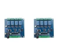 Uikdjgu 2X Modbus Rtu 4 Ch Relay Module Input 485 TTL Uart Communication 4-Channel Input 7-24V Relay Module