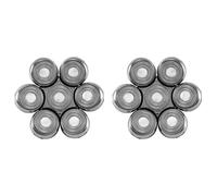 Uikdjgu 2X Replacement Cutter Head for Electric Shaver for Men Beard Trimmer Wet and Dry 7D Floating Heads Blade Silver