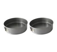 Uikdjgu 2X Round Leakproof Baking Cake Pan with Round Cake Tin Baking Mold with Removable Bottom (7 Inches)