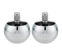 Uikdjgu 2X Tippe Top Metal Flip Over Top Stainless Steel Top Amazing Toy Gift, Silver