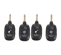 Uikdjgu 2X UHF Guitar Wireless System Transmitter Receiver Built-in Rechargeable