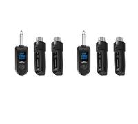 Uikdjgu 2X UHF XLR Adapter System Wireless Microphone Transmitter Receiver for Dynamic Microphone Guitar Audio Mixer PA System