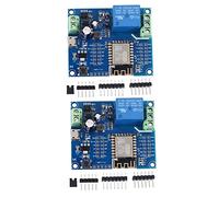 Uikdjgu 2X WiFi Relay Controller Module, DC 5V 8V-80V ESP8266 Wireless Controller Module ESP-12F for IOT Smart