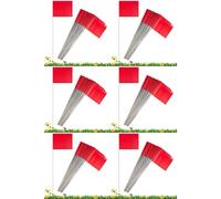 Uikdjgu 300Pack Marking Flags, Red Yard Flags 15x4x5Inch, Marker Flags, Lawn Flags Markers, Irrigation Flags, Landscape Flags