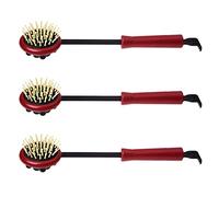 Uikdjgu 3pcs 17.5 inch Long Black Red Plastic Back Knock Scratcher Relaxing Massage Hammer