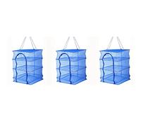 Uikdjgu 3Pcs Foldable 4 Layers Drying Rack for Vegetable Fish Dishes Mesh Hanging Drying Net Hanging,Natural Way to Dry Food