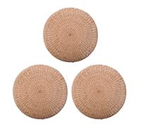 Uikdjgu 3X 40cm Cushion Round Straw Weave Handmade Pillow Floor Yoga Chair Seat Mat