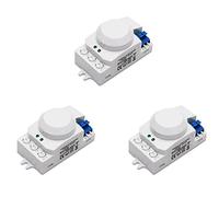 Uikdjgu 3X 5.8GHz HF System LED Microwave 360 Degree Motion Sensor Light Switch Body Motion Detector,White