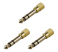 Uikdjgu 3X Quality Headphone Adapter Stereo GoldPlug 1/4Inch (6.3mm) Male to 1/8Inch (3.5mm) Female