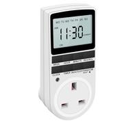 Uikdjgu 3X UK Plug Digital Timer Plug Socket, Electrical Programmable Plug in Timer Switch for Light, B and More, 13A/2900W Max