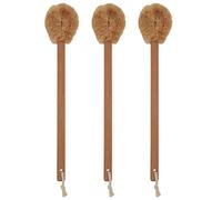 Uikdjgu 3X Updated Modern Version Toilet Bowl Brush, Natural Coconut Fiber Brush Head and Beechwood Handle with Hanging Hook