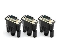 Uikdjgu 3X VGA Virtual Display Adapter Male Dummy Plug EDID Headless Ghost Emulator Lock Plate