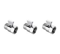 Uikdjgu 3X Water Flow Control Shut Off Valve, Brass Adjustable Water Pressure Regulator for Hand Held Shower Head&Bidet Sprayer
