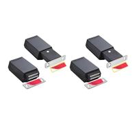 Uikdjgu 4 Pack Heavy Duty Push Latch & Lock for Hidden Door Touch Latches and Catch Magnet Push Release Drawer Pull Tip, Black