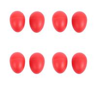Uikdjgu 4 Pair Plastic Percussion Musical Egg Maracas Shakers Red