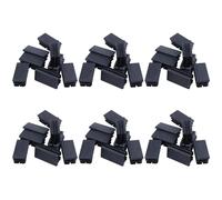 Uikdjgu 48 Pcs Black Plastic Rectangular Blanking End Caps Inserts 20mm X 40mm