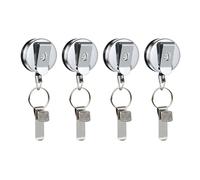 Uikdjgu 4pcs Retractable Pull Pen Pencil Holder with Belt Clip Key Ring Universal Lanyard