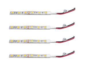 Uikdjgu 4X,10cm Waterproof 5050 LED Strip Lights Dc 12V Caravan Boat Car