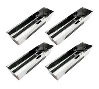 Uikdjgu 4X 12HRG Non Slip Contoured Stainless Steel Heliarc Mud Pan, 14Inch