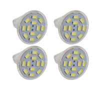 Uikdjgu 4X 6W GU4(MR11) LED Spotlight MR11 12 SMD 5730 570 DC 12V, White