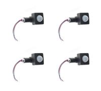 Uikdjgu 4X AC85-265V IP65 Motion Sensor Adjustable PIR Switch Ultrathin LED Light PIR Outdoor Motion Sensor Detector,10Mm Black
