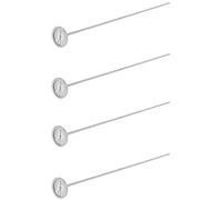 Uikdjgu 4X Long Stem Compost Soil Thermometer - Fast Response Stainless Steel 20 Inch - Measuring Probe - Fahrenheit and Celsius