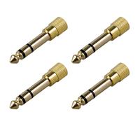 Uikdjgu 4X QUALITY HEADPHONE ADAPTER STEREO GOLD PLUG 1/4 Inch (6.3mm) Male to 1/8 Inch (3.5mm) Female