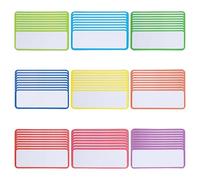 Uikdjgu 54 Pcs Magnetic Dry Erase Labels Reusable Strips Classroom Name Tags Writable Blank Magnet Cards Erasable Fridge Memo