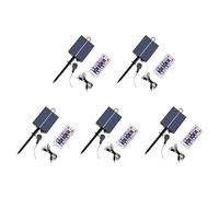 Uikdjgu 5X 1200mAh Solar Panel Control Box Kits Lithium Battery Panel for 3.7V 24V LED String Strip Lamp DC Charging