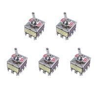 Uikdjgu 5X AC 380V 10A ON/Off/on 3 Positions 12 Pin Latching Toggle Switch 4PDT