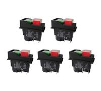 Uikdjgu 5X Electromagnetic Switches Pushbutton Switches for Garden Tools KJD17 220V 4 Pin -Terminals