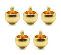 Uikdjgu 5X Tippe Top Metal Flip over Top Stainless Steel Top Amazing Toy Gift, Golden
