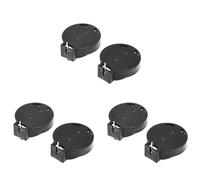 Uikdjgu 6 Pcs CR2450 Coin Cell Button Battery Socket Holder Case 2 Pins Black