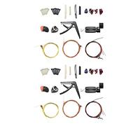 Uikdjgu 68PCS Guitar Kit Including Guitar Picks,3 in 1String Winder,Bridge Pins,6 String Bone Bridge Saddle & Nut,Finger Picks