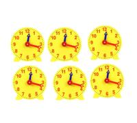 Uikdjgu 6pcs 4 Inch Student Learning Clock Time Model Teacher Gear Clock 12/24 Hour School Learning Tools